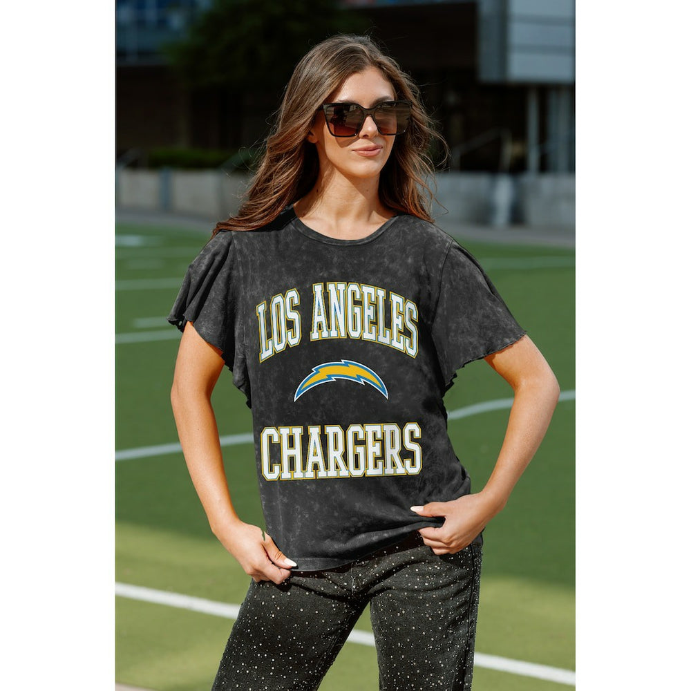 Gameday Couture Women's Relaxed Flutter Sleeve T-Shirt - Los Angeles Chargers