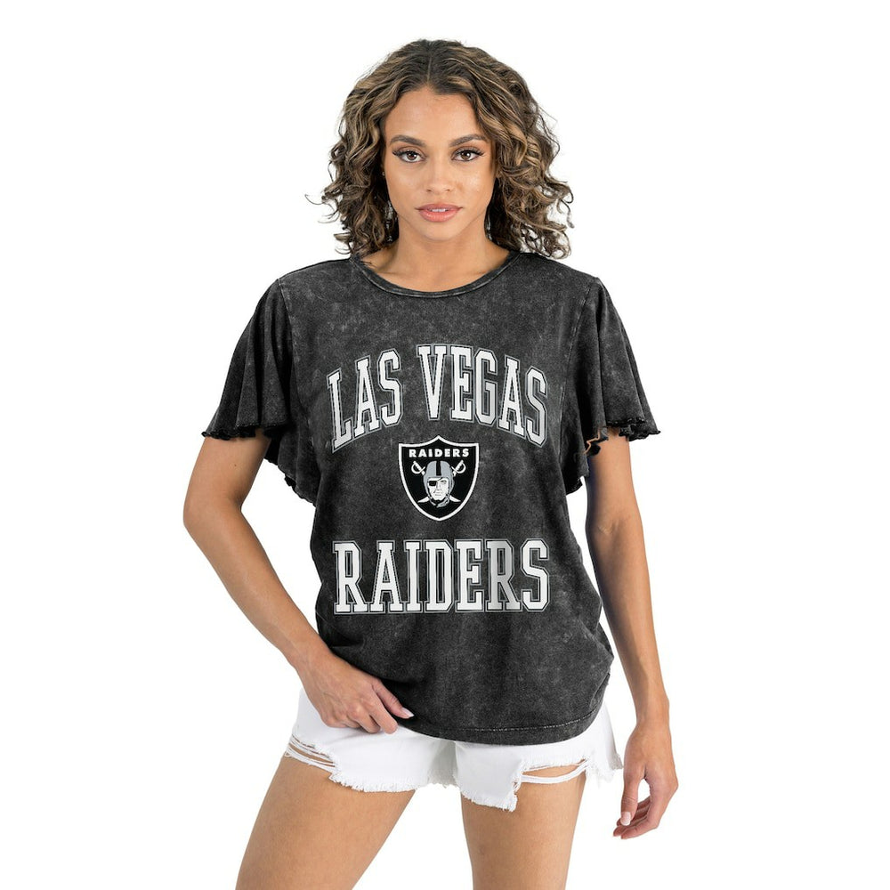Gameday Couture Women's Relaxed Flutter Sleeve T-Shirt - Las Vegas Raiders