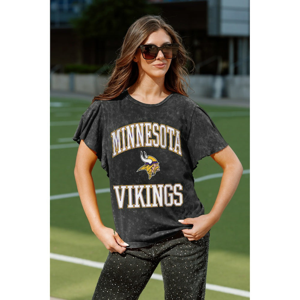 Gameday Couture Women's Relaxed Flutter Sleeve T-Shirt - Minnesota Vikings