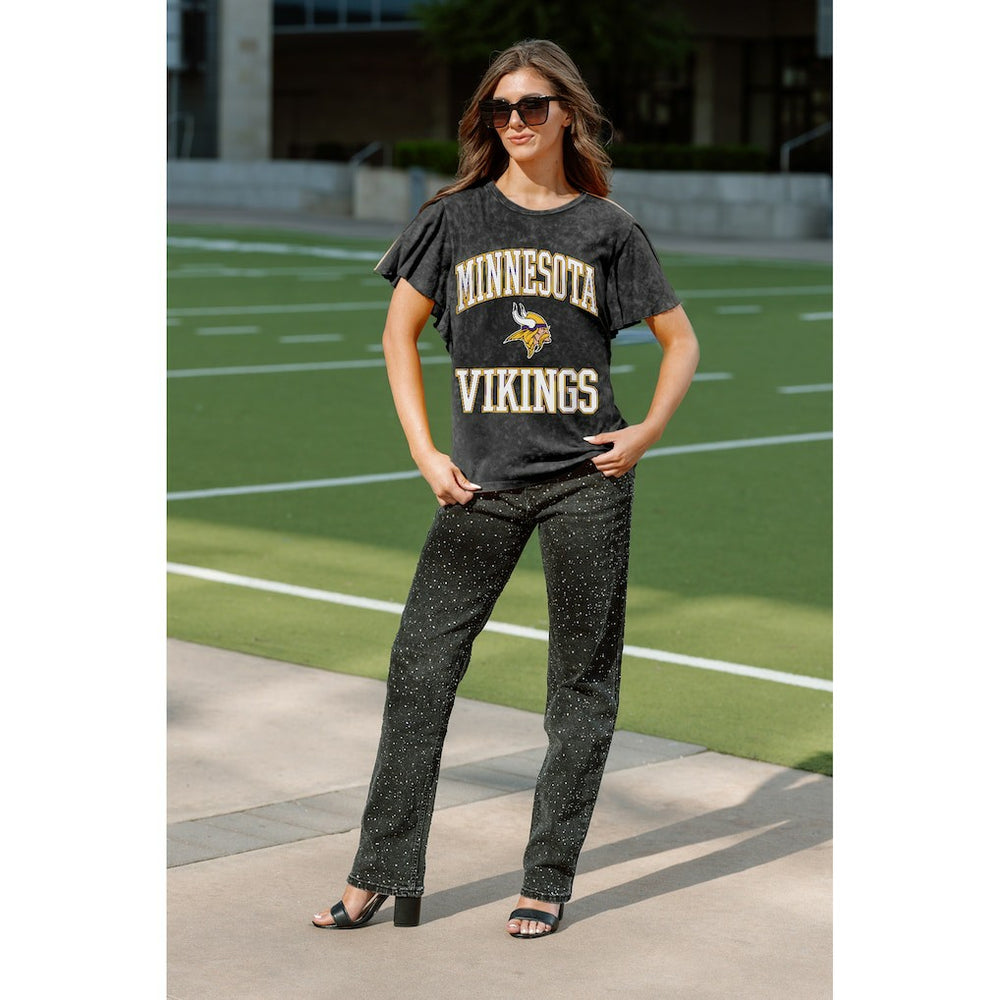 Gameday Couture Women's Relaxed Flutter Sleeve T-Shirt - Minnesota Vikings