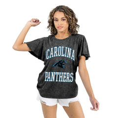 Gameday Couture Women's Relaxed Flutter Sleeve T-Shirt - Carolina Panthers
