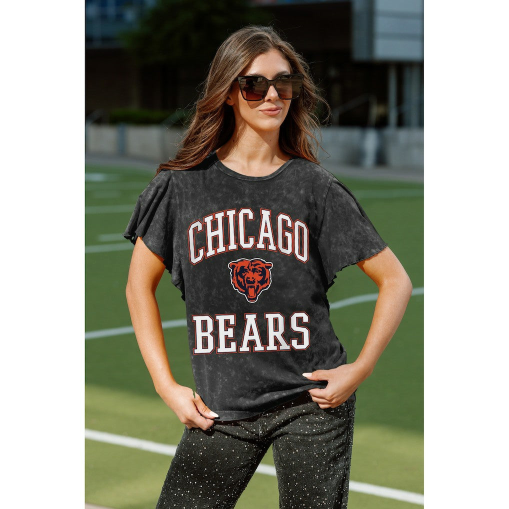 Gameday Couture Women's Relaxed Flutter Sleeve T-Shirt - Chicago Bears