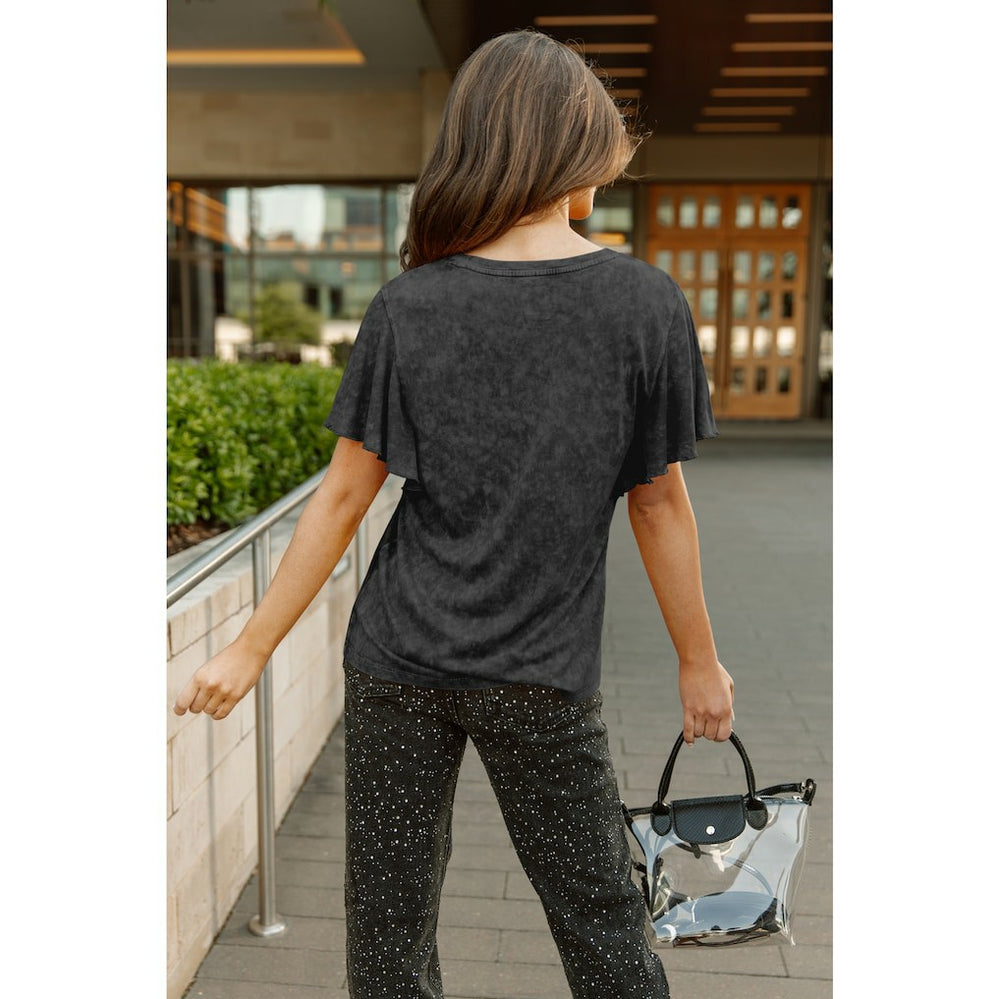 Gameday Couture Women's Relaxed Flutter Sleeve T-Shirt - Baltimore Ravens