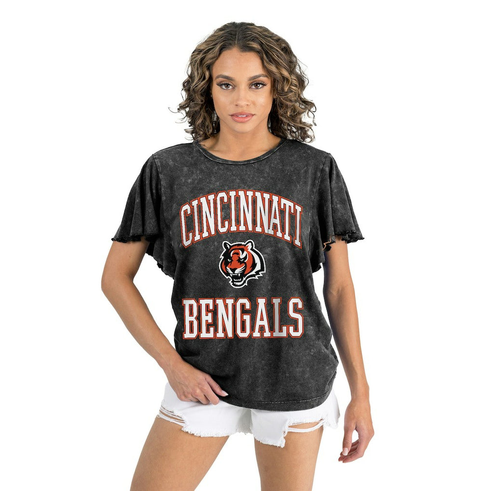 Gameday Couture Women's Relaxed Flutter Sleeve T-Shirt - Cincinnati Bengals