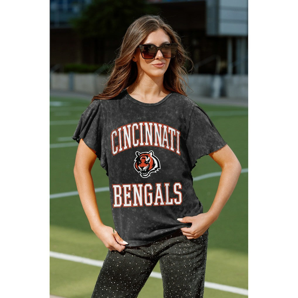 Gameday Couture Women's Relaxed Flutter Sleeve T-Shirt - Cincinnati Bengals
