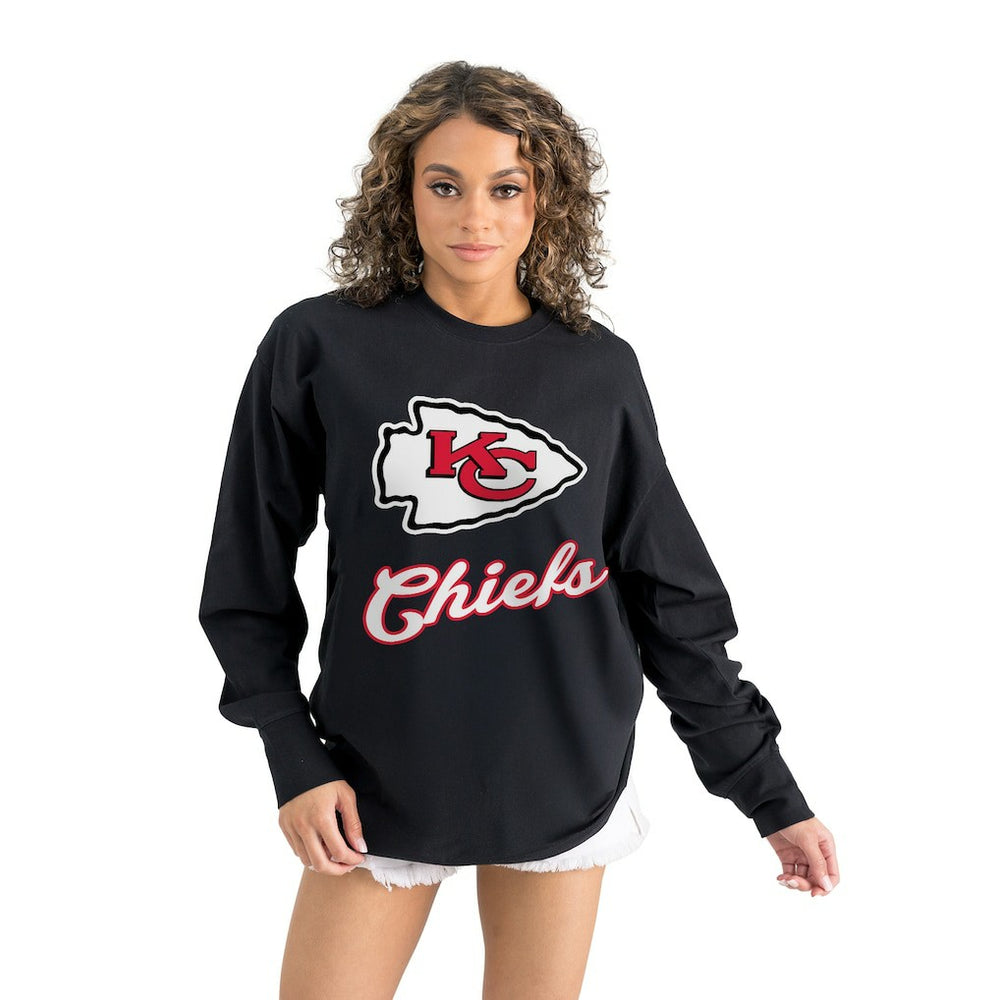 Gameday Couture Women's Oversized Long Sleeve T-Shirt - Kansas City Chiefs