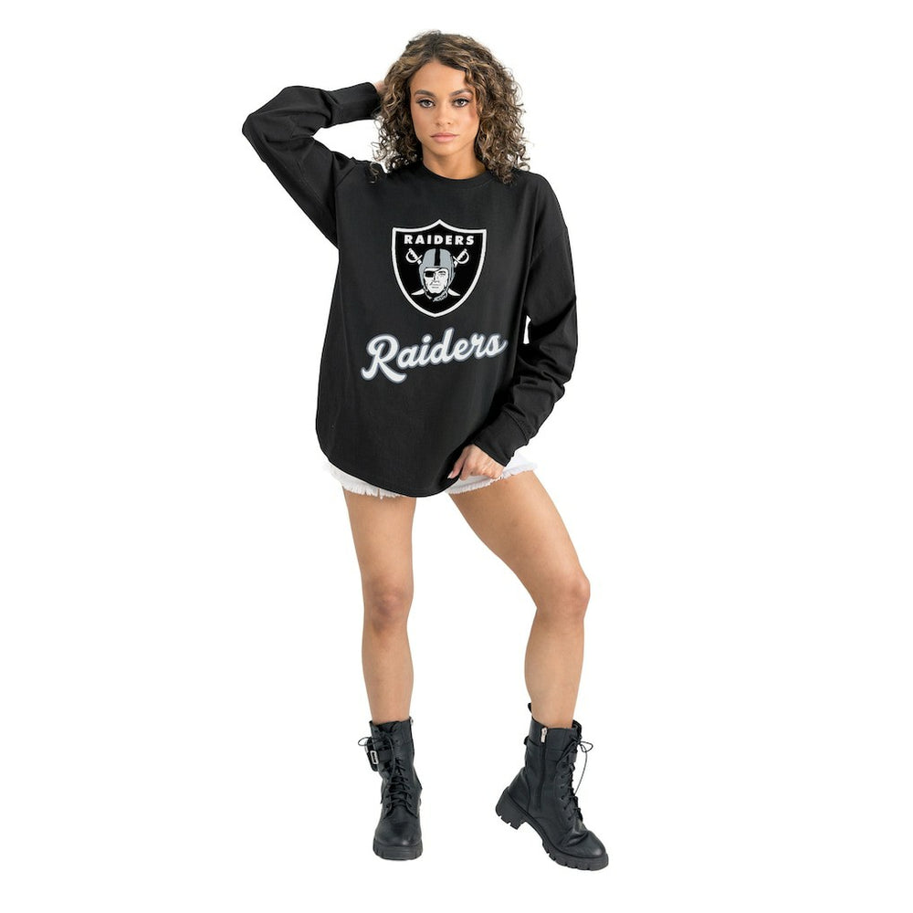 Gameday Couture Women's Oversized Long Sleeve T-Shirt - Las Vegas Raiders