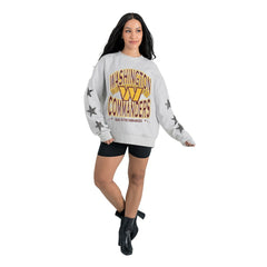 Gameday Couture Women's Resilience Relaxed Rhinestone Pullover Sweatshirt - Washington Commanders