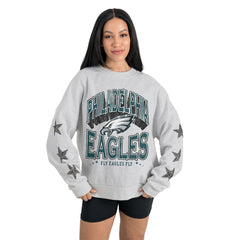 Gameday Couture Women's Resilience Relaxed Rhinestone Pullover Sweatshirt - Philadelphia Eagles
