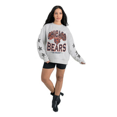 Gameday Couture Women's Resilience Relaxed Rhinestone Pullover Sweatshirt - Chicago Bears
