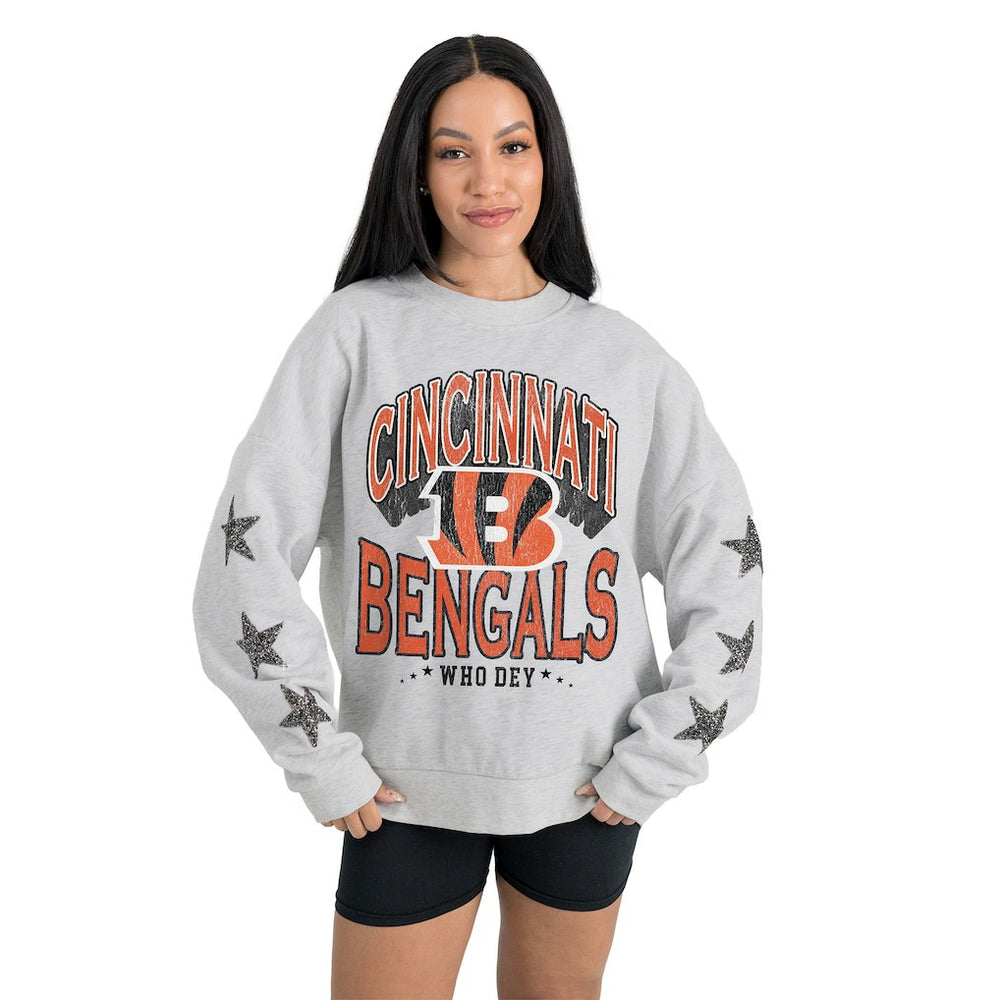Gameday Couture Women's Resilience Relaxed Rhinestone Pullover Sweatshirt - Cincinnati Bengals