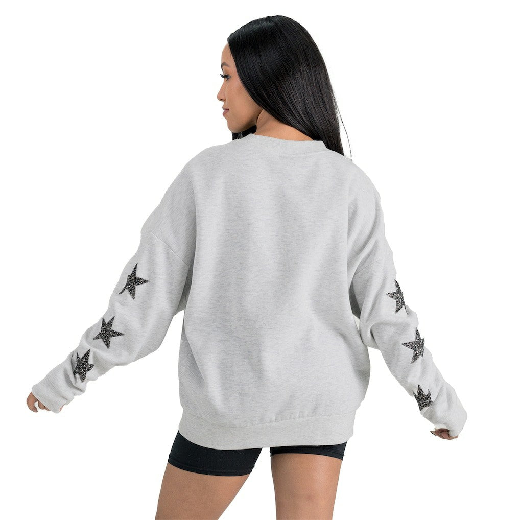 Gameday Couture Women's Resilience Relaxed Rhinestone Pullover Sweatshirt - Atlanta Falcons