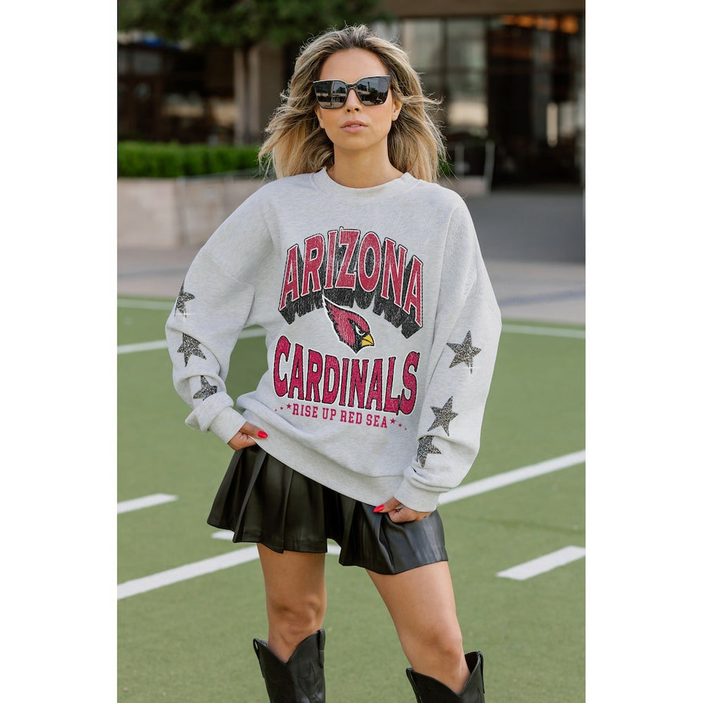 Gameday Couture Women's Resilience Relaxed Rhinestone Pullover Sweatshirt - Arizona Cardinals