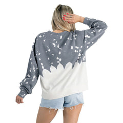 Gameday Couture Women's Oversized Faded Wash Tri-Blend Pullover Sweatshirt - Cleveland Browns