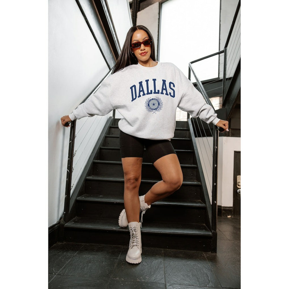 Gameday Couture Women's Traditional Logo Oversized Premium Fleece Pullover Sweatshirt - Dallas Cowboys