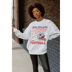 Gameday Couture Women's Home Turf Oversized Premium Fleece Pullover Sweatshirt - New England Patriots