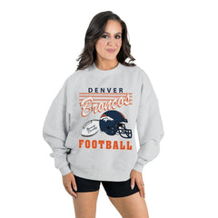Gameday Couture Women's Home Turf Oversized Premium Fleece Pullover Sweatshirt - Denver Broncos