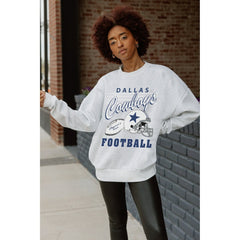 Gameday Couture Women's Home Turf Oversized Premium Fleece Pullover Sweatshirt - Dallas Cowboys
