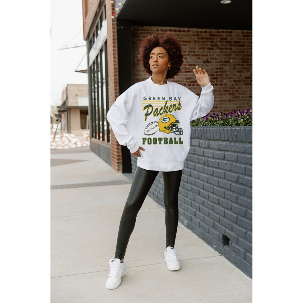 Gameday Couture Women's Home Turf Oversized Premium Fleece Pullover Sweatshirt - Green Bay Packers