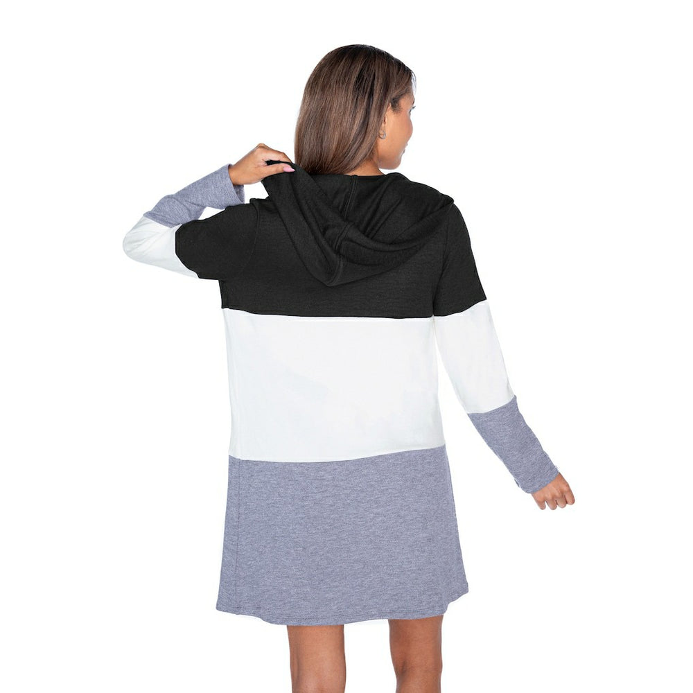 Gameday Couture Women's Tri-Blend Color Block Lightweight Cardigan Hoodie - Seattle Seahawks