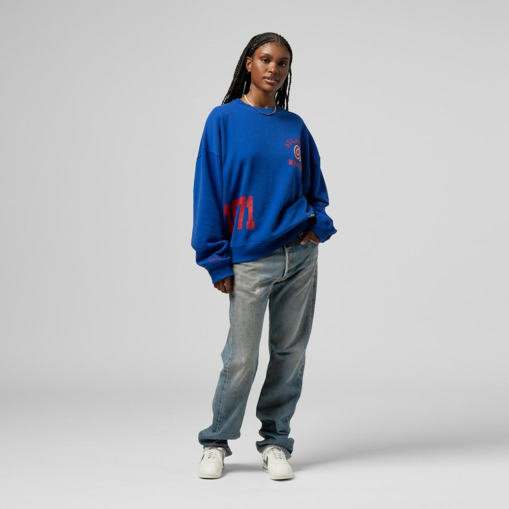 MLB Atlanta Braves Mitchell & Ness Women's Cooperstown Collection Crewneck Sweatshirt
