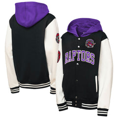 NBA Toronto Raptors Youth Hardwood Classics Courtside Fleece Full-Snap Hooded Jacket