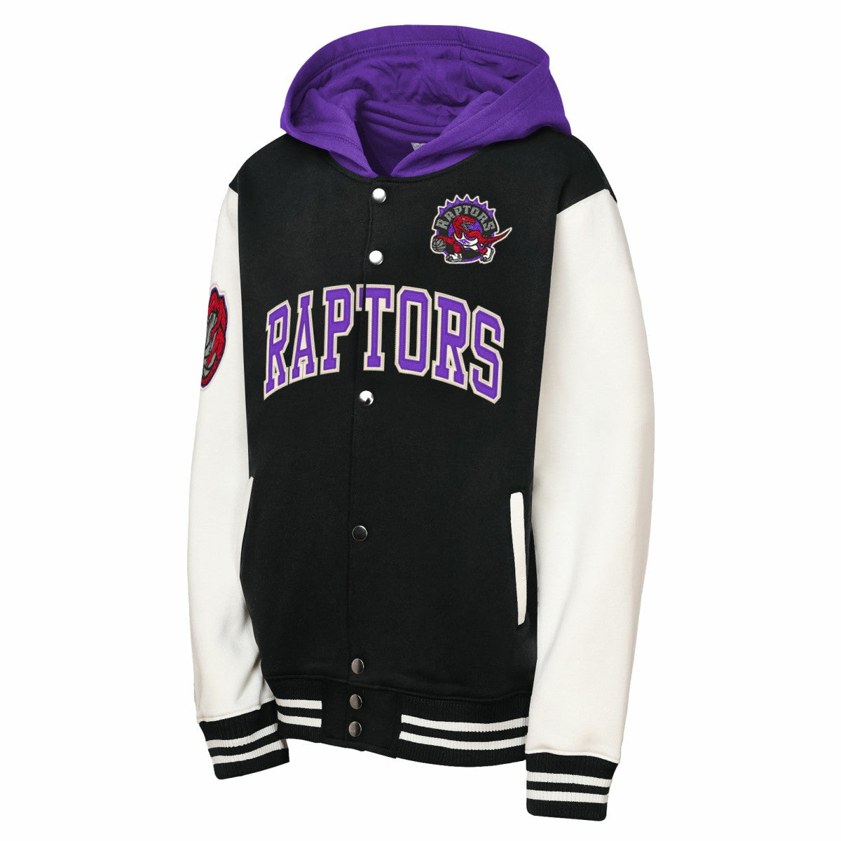 NBA Toronto Raptors Youth Hardwood Classics Courtside Fleece Full-Snap Hooded Jacket