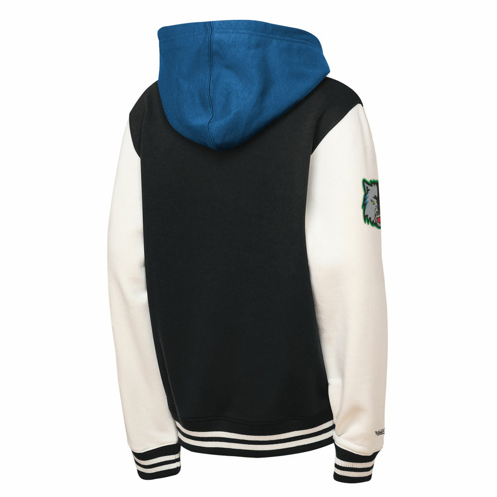 NBA Minnesota Timberwolves Youth Hardwood Classics Courtside Fleece Full-Snap Hooded Jacket