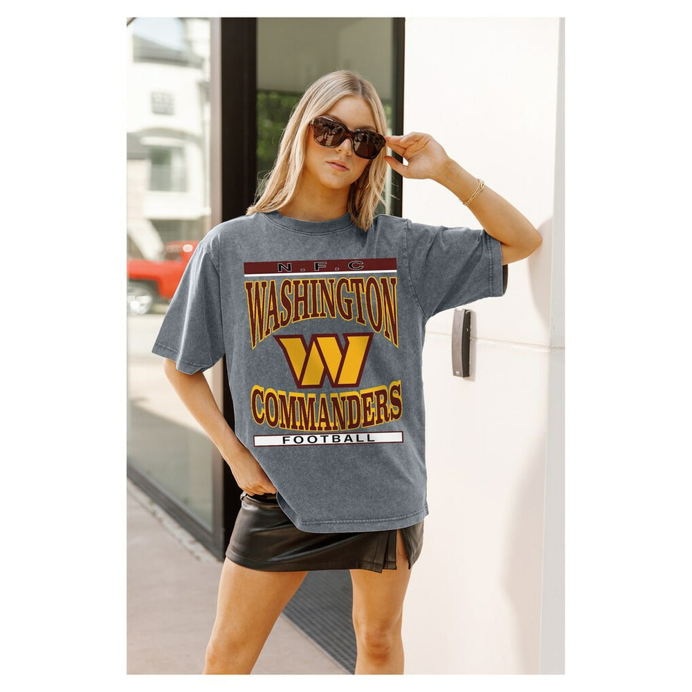 Gameday Couture Women's Oversized Classic Grind Washed T-Shirt - Washington Commanders