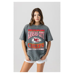 Gameday Couture Women's Oversized Classic Grind Washed T-Shirt - Kansas City Chiefs