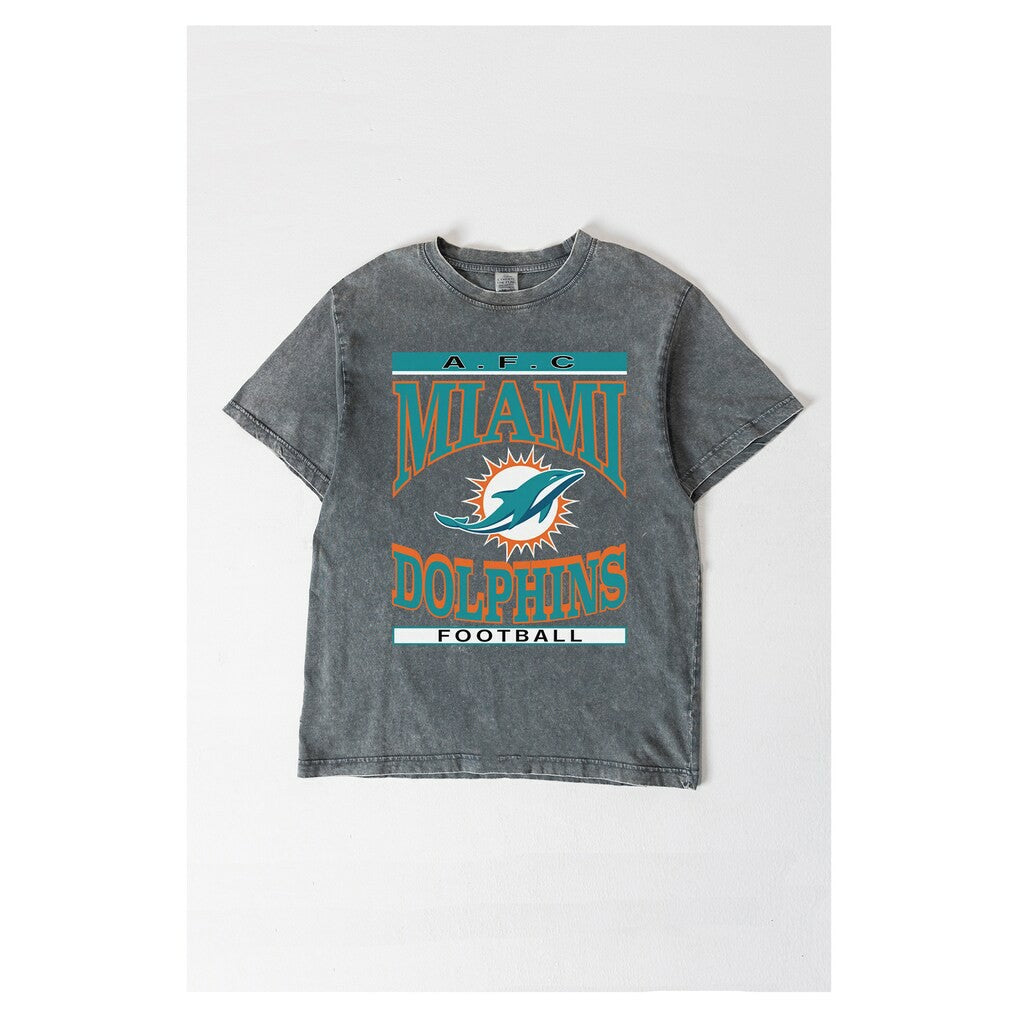 Gameday Couture Women's Oversized Classic Grind Washed T-Shirt - Miami Dolphins