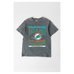 Gameday Couture Women's Oversized Classic Grind Washed T-Shirt - Miami Dolphins