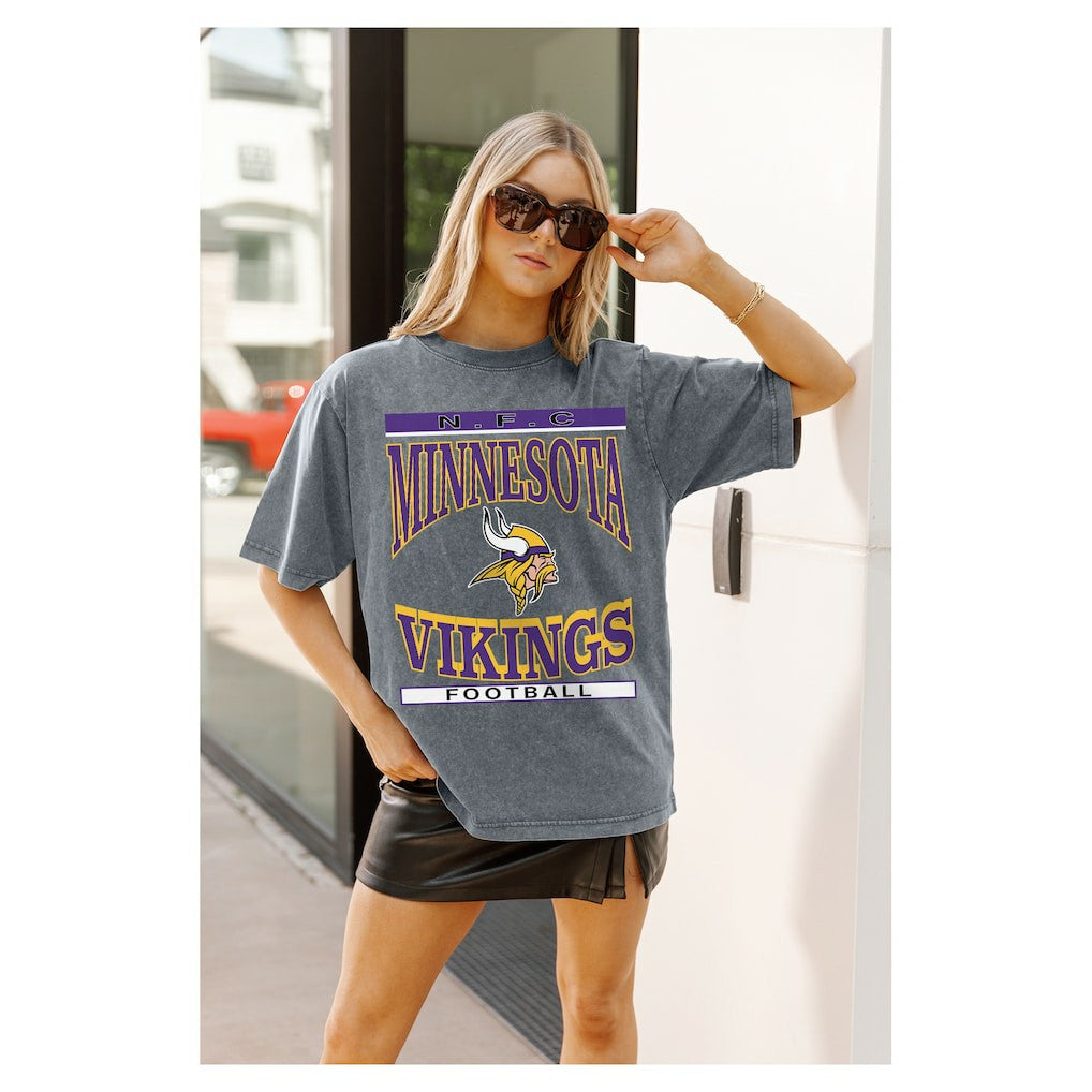 Gameday Couture Women's Oversized Classic Grind Washed T-Shirt - Minnesota Vikings
