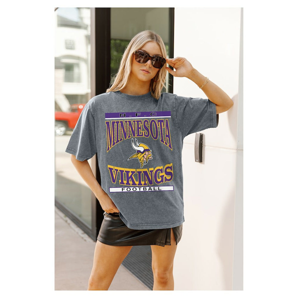 Gameday Couture Women's Oversized Classic Grind Washed T-Shirt - Minnesota Vikings