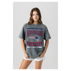 Gameday Couture Women's Oversized Classic Grind Washed T-Shirt - New England Patriots