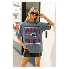 Gameday Couture Women's Oversized Classic Grind Washed T-Shirt - New England Patriots