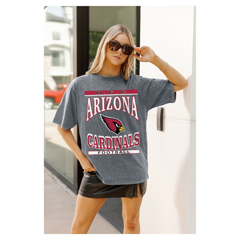 Gameday Couture Women's Oversized Classic Grind Washed T-Shirt - Arizona Cardinals