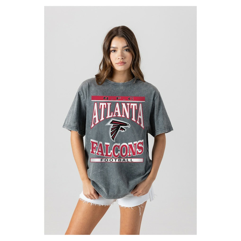 Gameday Couture Women's Oversized Classic Grind Washed T-Shirt - Atlanta Falcons