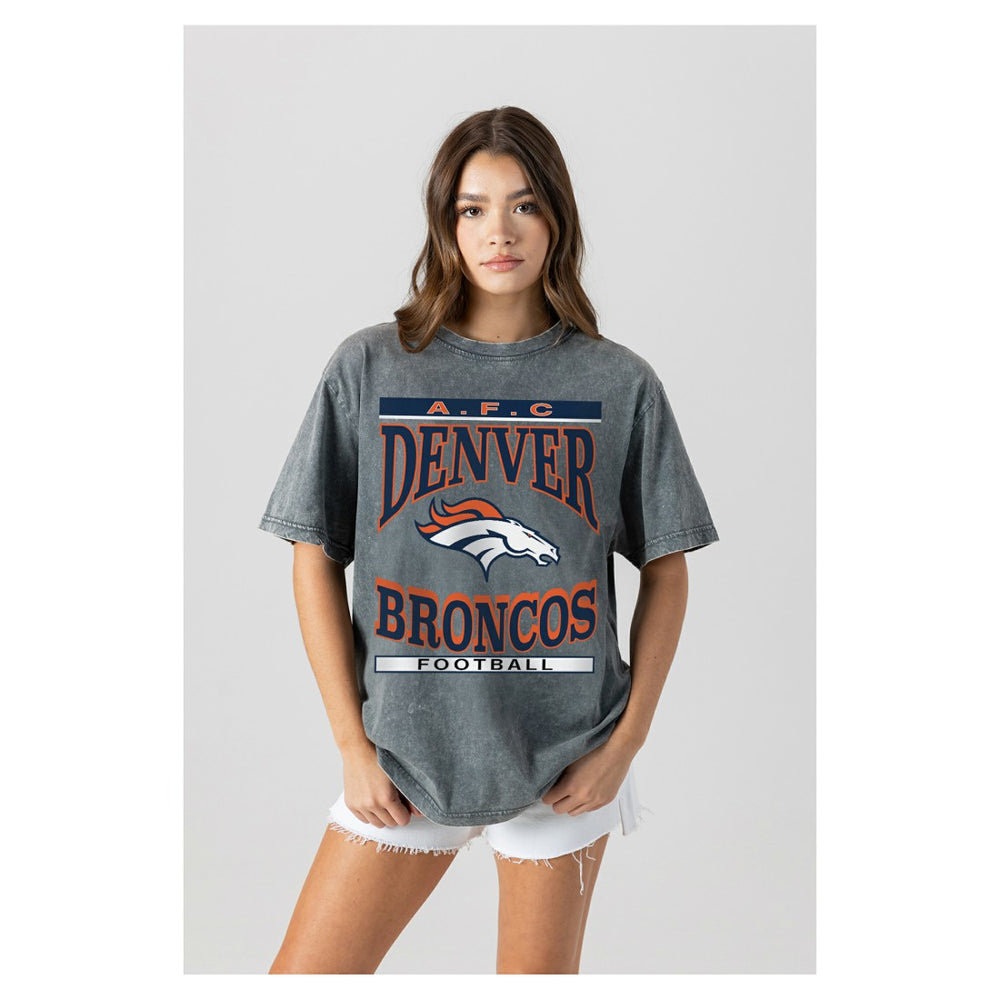 Gameday Couture Women's Oversized Classic Grind Washed T-Shirt - Denver Broncos