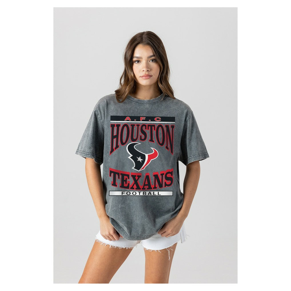 Gameday Couture Women's Oversized Classic Grind Washed T-Shirt - Houston Texans
