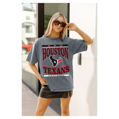 Gameday Couture Women's Oversized Classic Grind Washed T-Shirt - Houston Texans