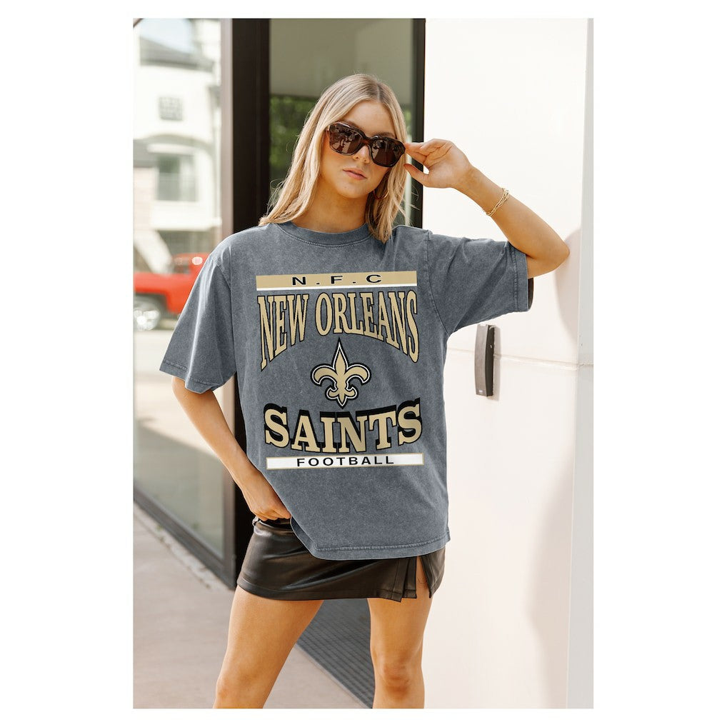 Gameday Couture Women's Oversized Classic Grind Washed T-Shirt - New Orleans Saints