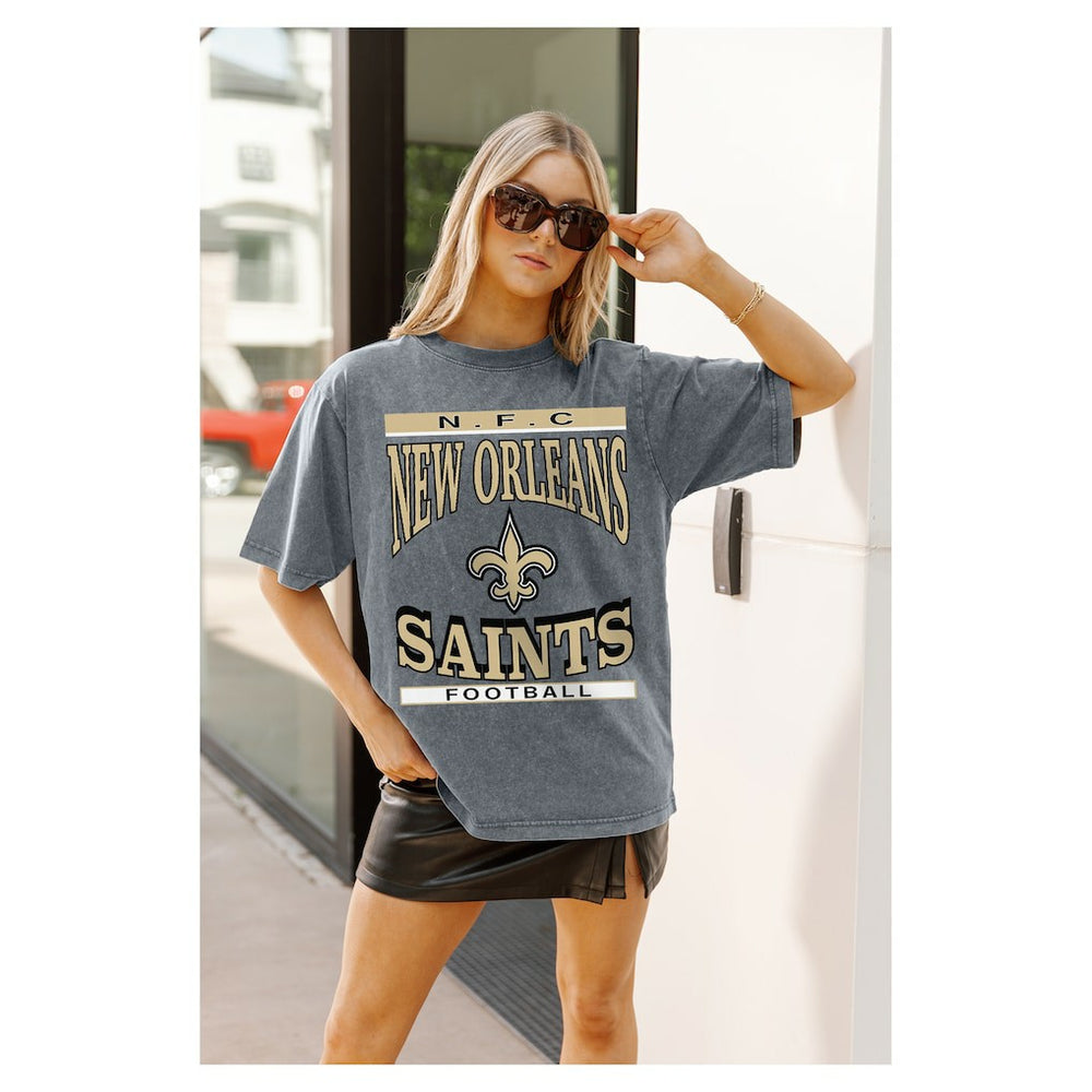 Gameday Couture Women's Oversized Classic Grind Washed T-Shirt - New Orleans Saints
