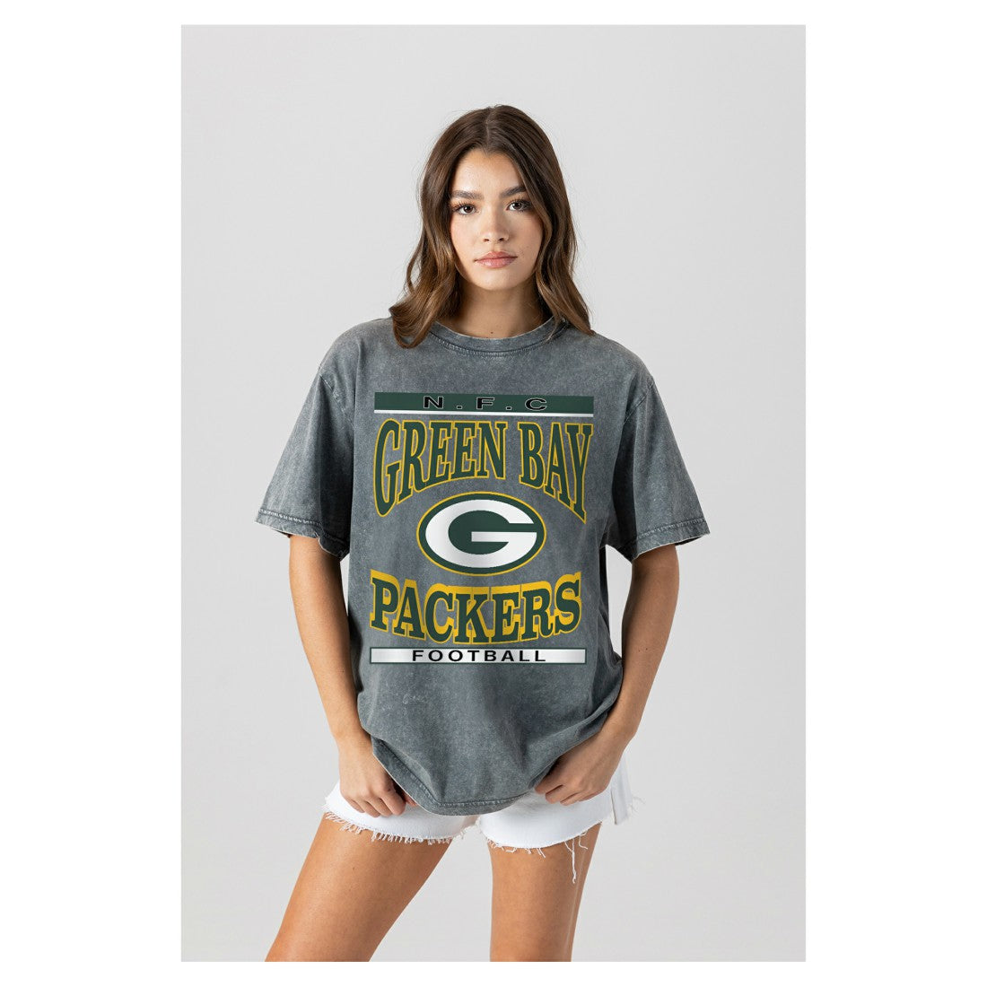 Gameday Couture Women's Oversized Classic Grind Washed T-Shirt - Green Bay Packers