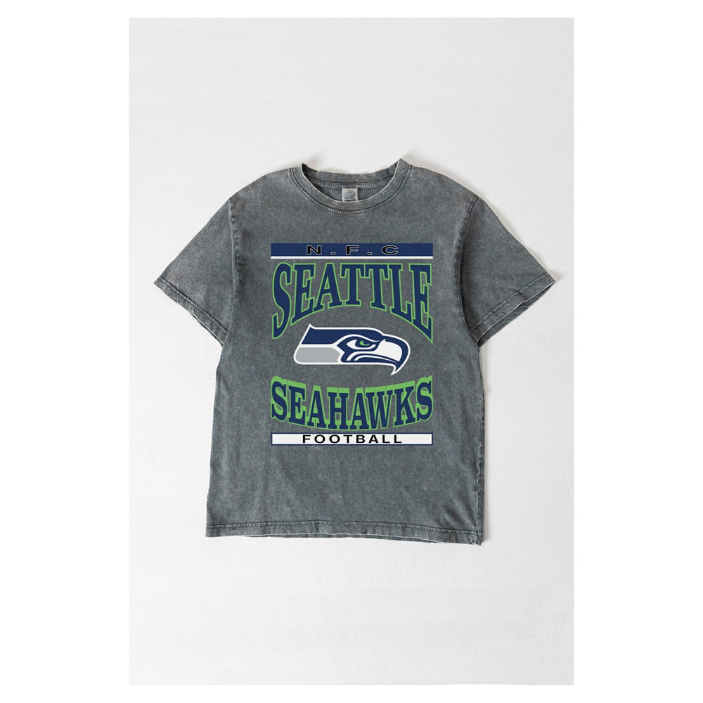 Gameday Couture Women's Oversized Classic Grind Washed T-Shirt - Seattle Seahawks