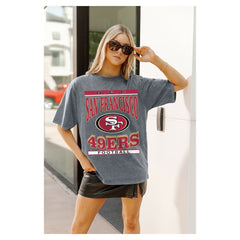 Gameday Couture Women's Oversized Classic Grind Washed T-Shirt - San Francisco 49ers