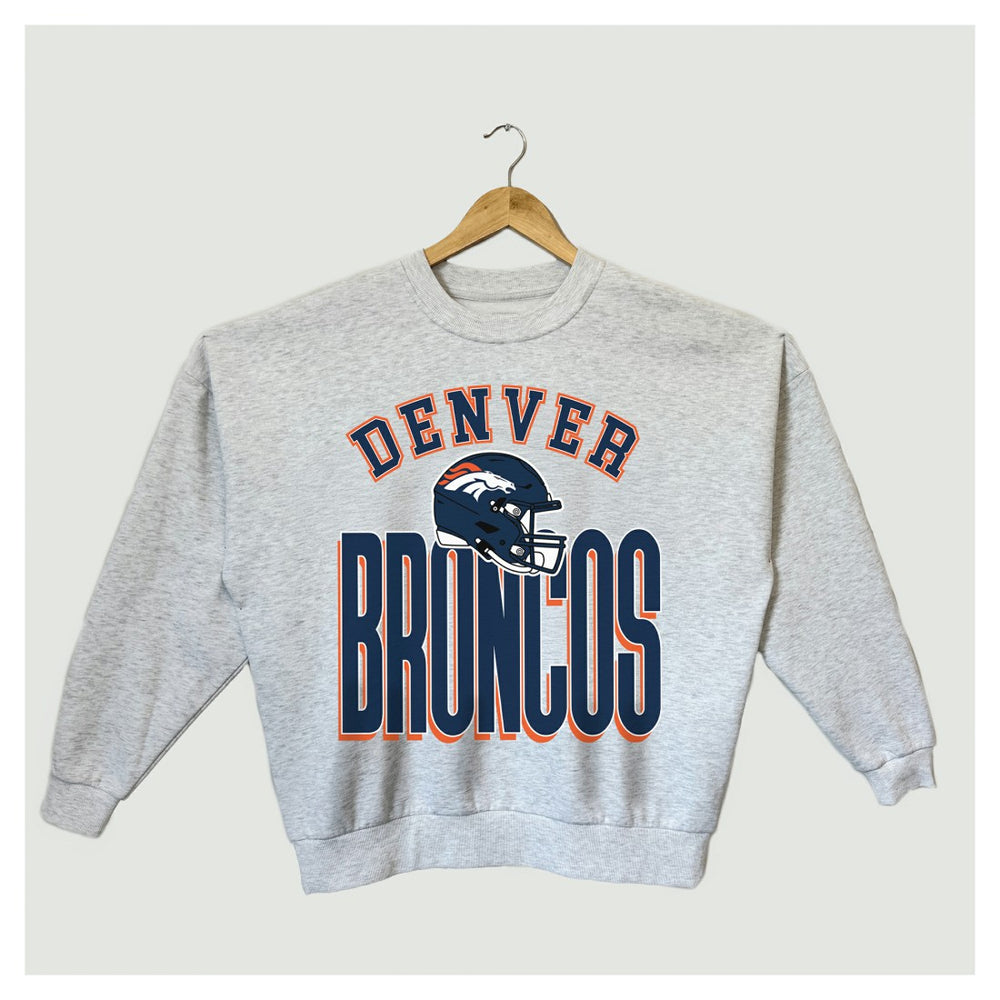 Gameday Couture Women's Fierce Focus Premium Oversized Fleece Pullover Sweatshirt - Denver Broncos