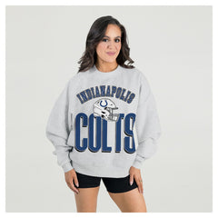 Gameday Couture Women's Fierce Focus Premium Oversized Fleece Pullover Sweatshirt - Indianapolis Colts
