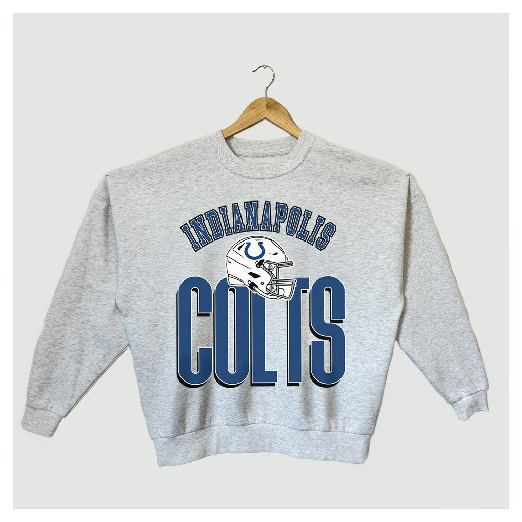 Gameday Couture Women's Fierce Focus Premium Oversized Fleece Pullover Sweatshirt - Indianapolis Colts