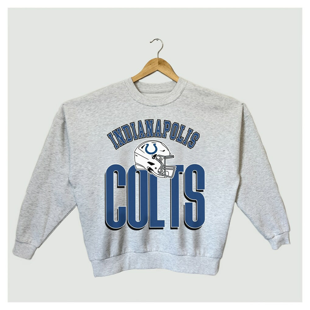 Gameday Couture Women's Fierce Focus Premium Oversized Fleece Pullover Sweatshirt - Indianapolis Colts
